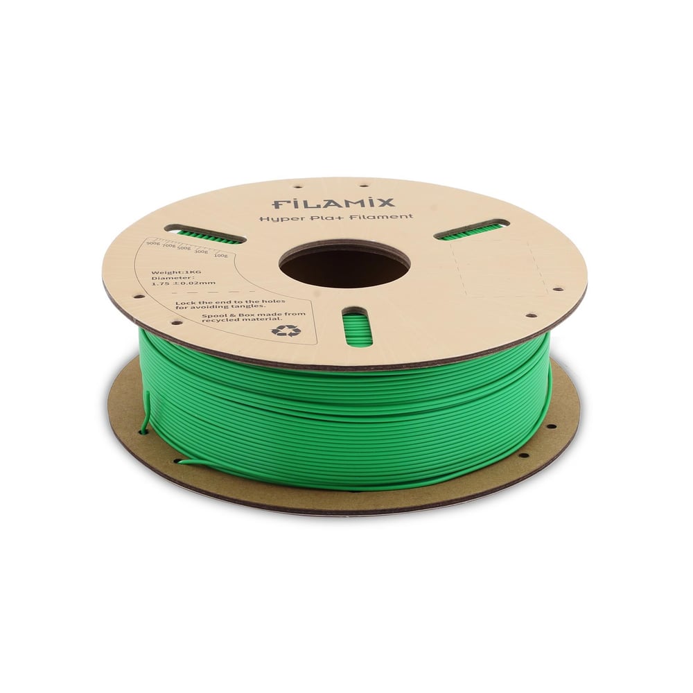 Filamix Yüksek Hızlı Hyper PLA+ Filament 1.75mm 1Kg-Floresan Yeşil