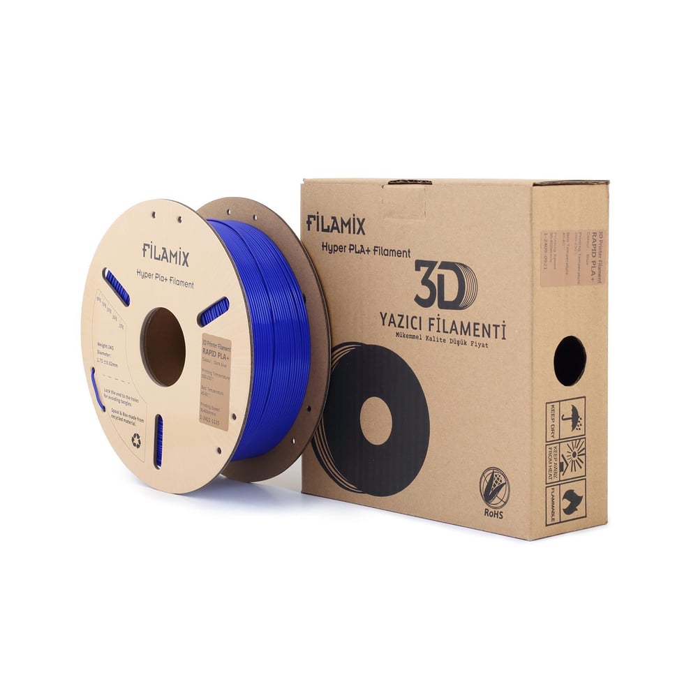 Filamix Yüksek Hızlı Hyper PLA+ Filament 1.75mm 1Kg-Koyu Mavi