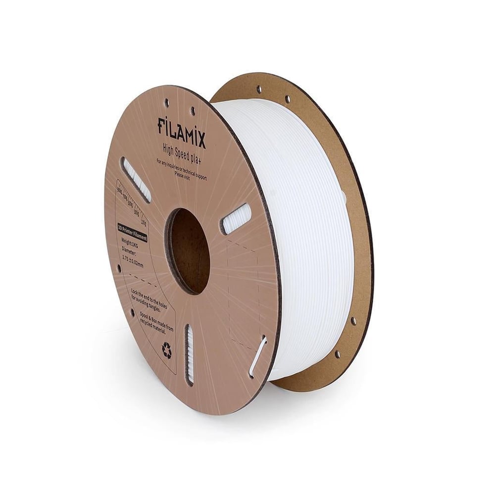 Filamix Yüksek Hızlı Hyper PLA+ Filament 1.75mm 1Kg-Beyaz