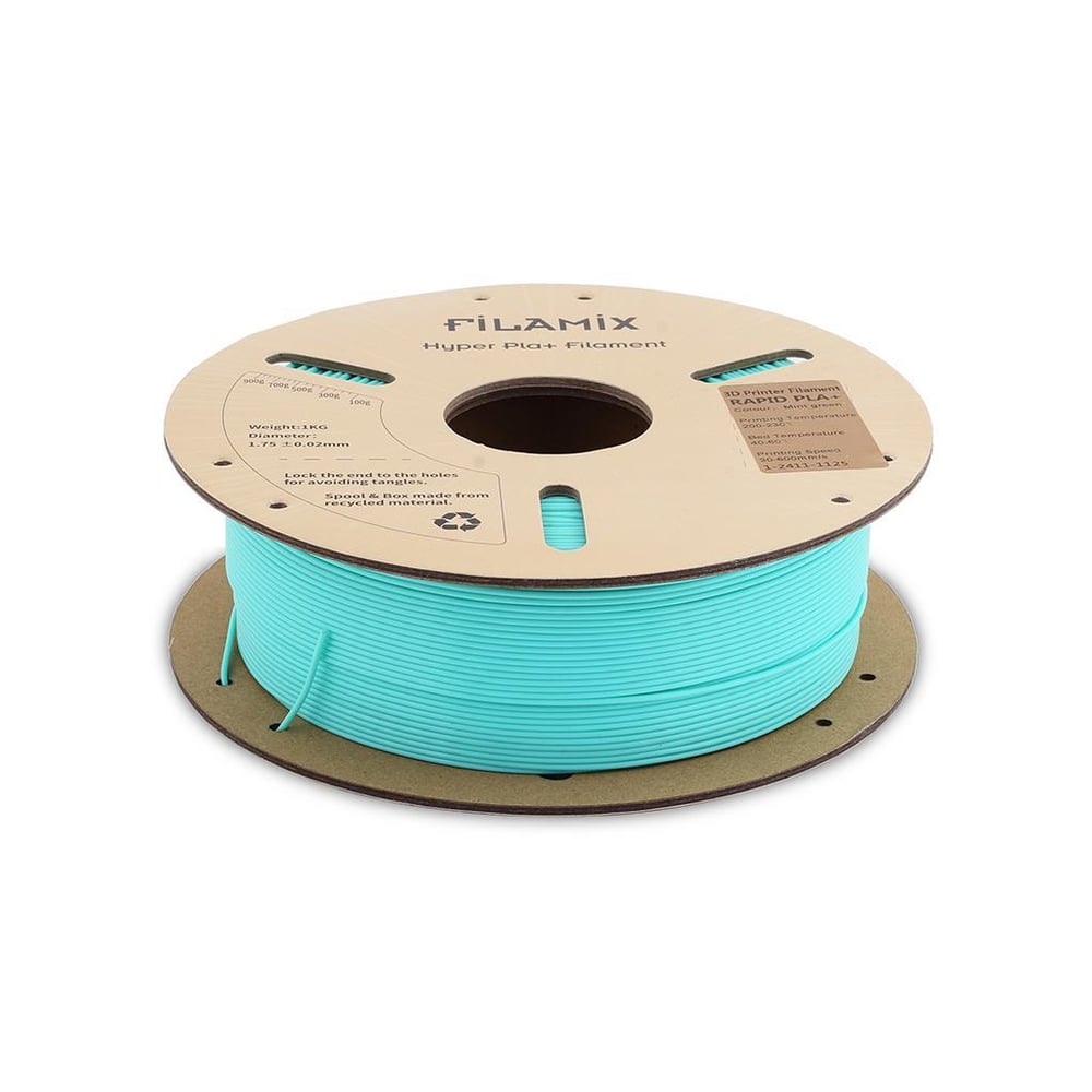Filamix Yüksek Hızlı Hyper PLA+ Filament 1.75mm 1Kg-Mint Yeşil