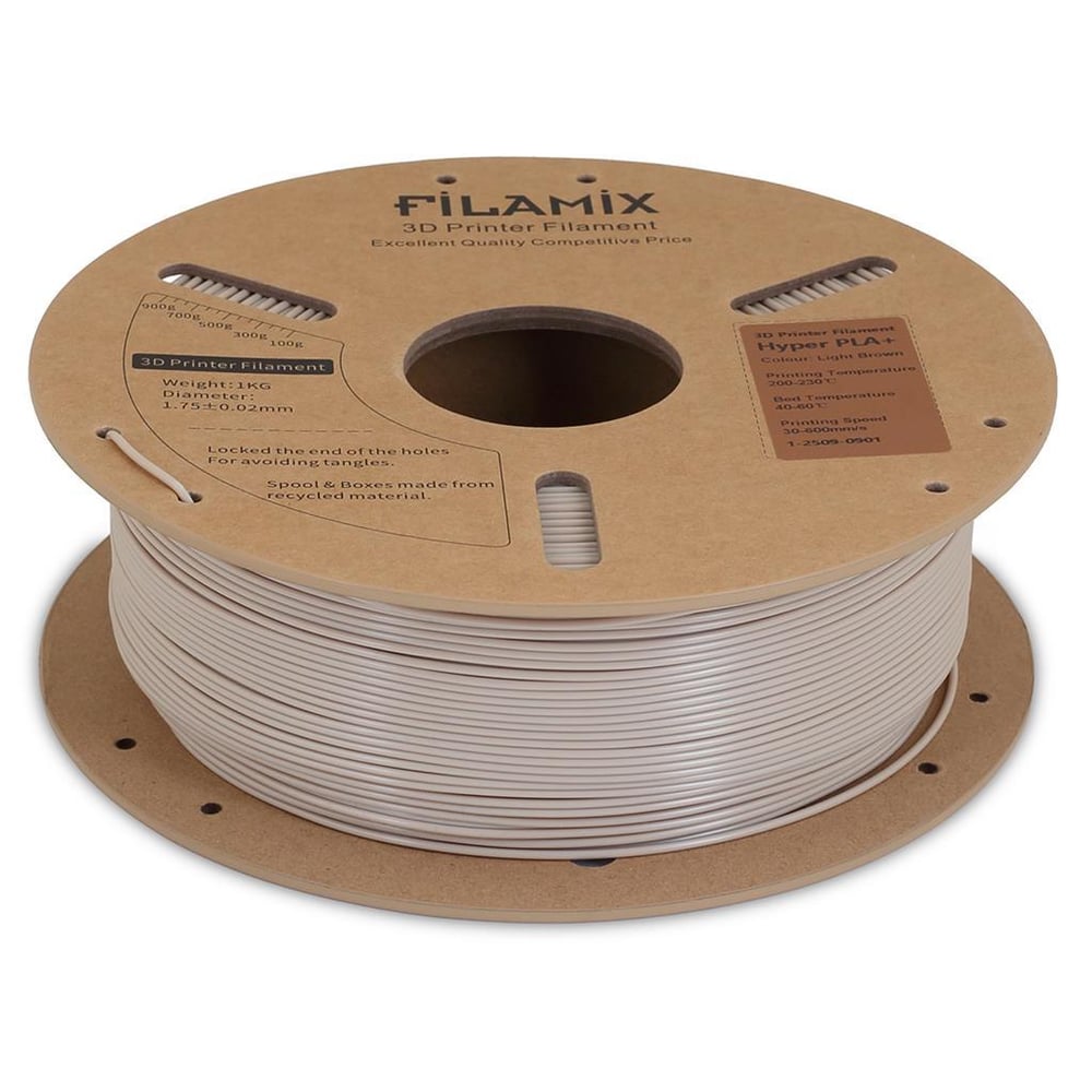 Filamix Yüksek Hızlı Hyper PLA+ Filament 1.75mm 1Kg-Açık Kahverengi