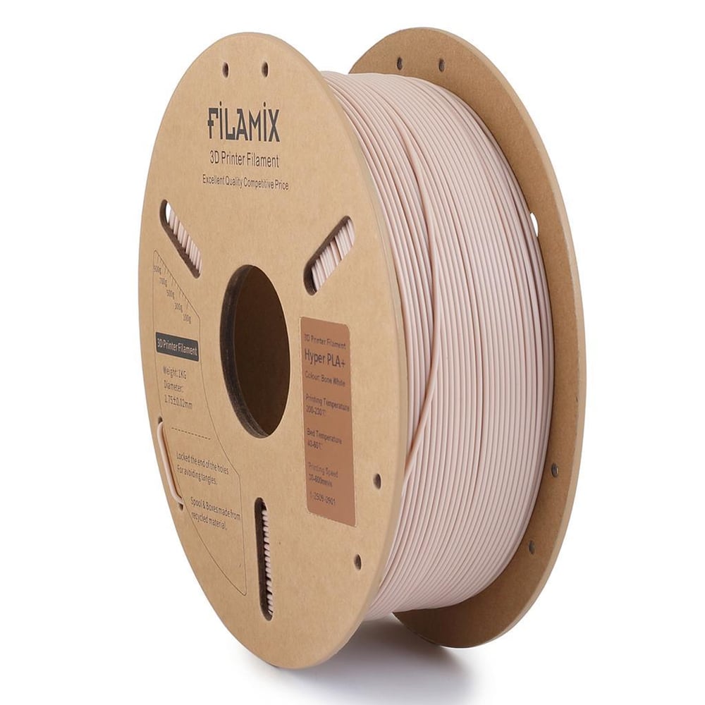 Filamix Yüksek Hızlı Hyper PLA+ Filament 1.75mm 1Kg-Kemik Beyaz