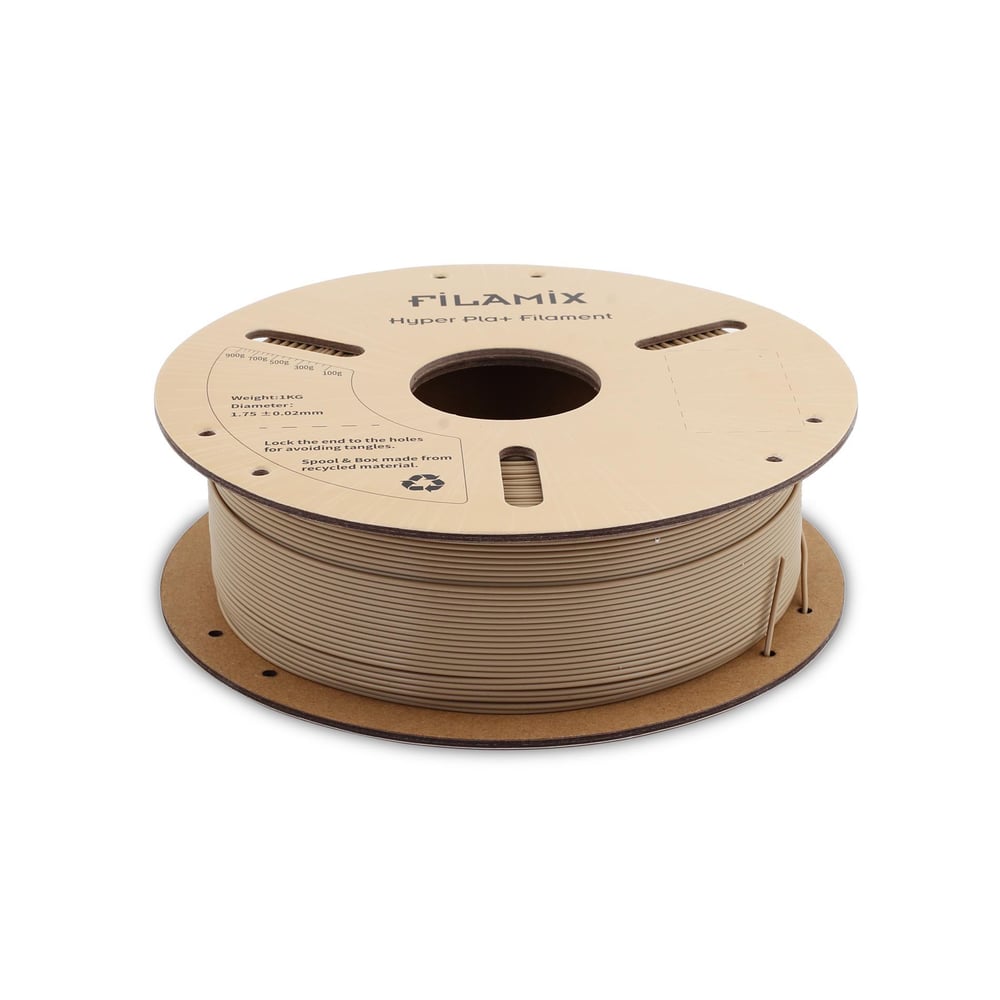 Filamix Yüksek Hızlı Hyper PLA+ Filament 1.75mm 1Kg-Ahşap