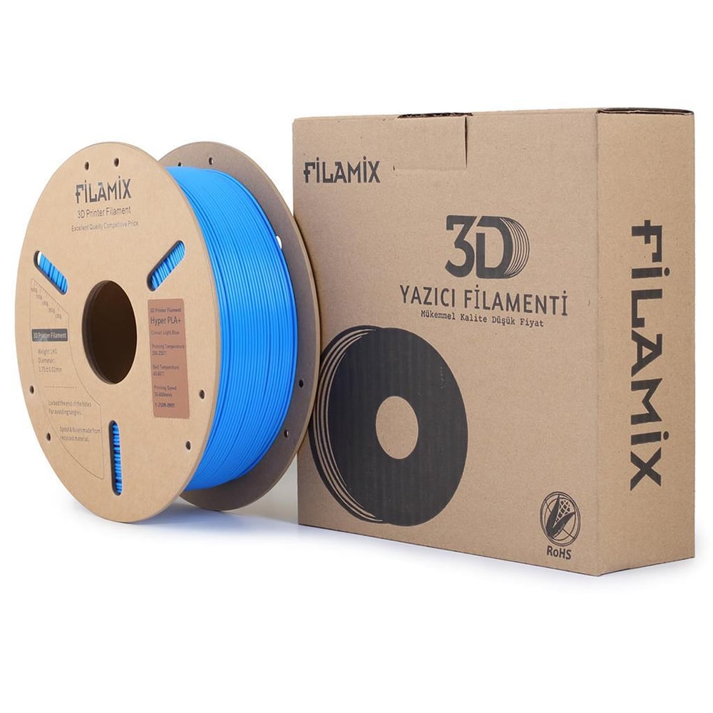 Filamix Yüksek Hızlı Hyper PLA+ Filament 1.75mm 1Kg-Açık Mavi