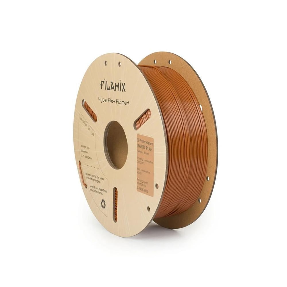 Filamix Yüksek Hızlı Hyper PLA+ Filament 1.75mm 1Kg-Kahverengi