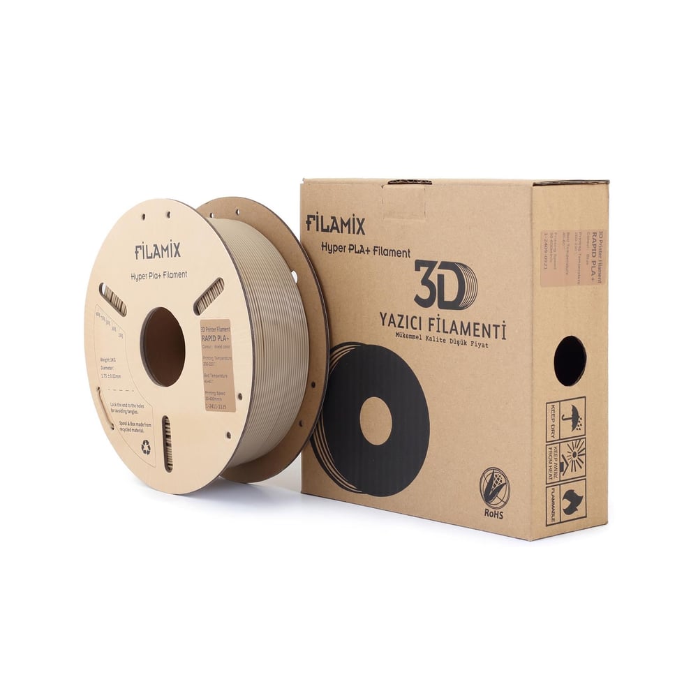 Filamix Yüksek Hızlı Hyper PLA+ Filament 1.75mm 1Kg-Ahşap