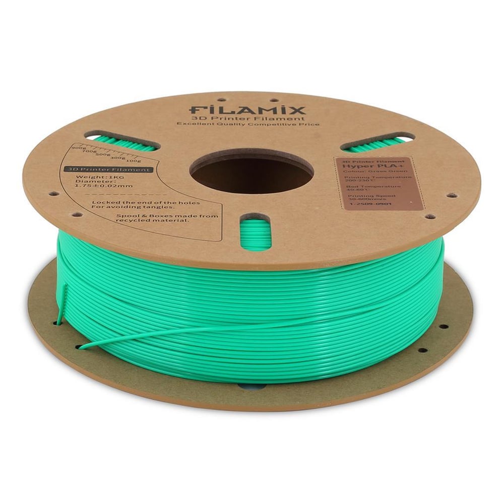 Filamix Yüksek Hızlı Hyper PLA+ Filament 1.75mm 1Kg-Çimen Yeşil