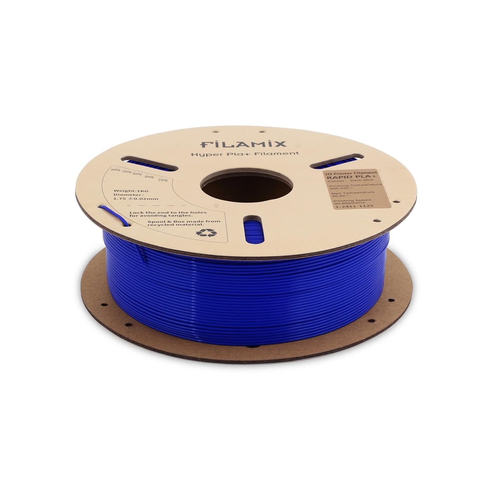 Filamix Yüksek Hızlı Hyper PLA+ Filament 1.75mm 1Kg-Koyu Mavi