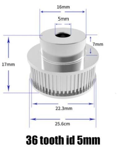 Gt2 6mm 36 Diş Kasnak (İç Çap 5mm)