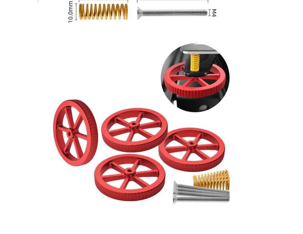 Isıtıcı Tabla Kalibrasyon Metal Yay Seti 25 mm Sarı Yay(4 Lü Set)