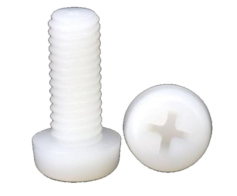 M3x16mm Yıldız Başlı Plastik Vida Beyaz(50 Adet)