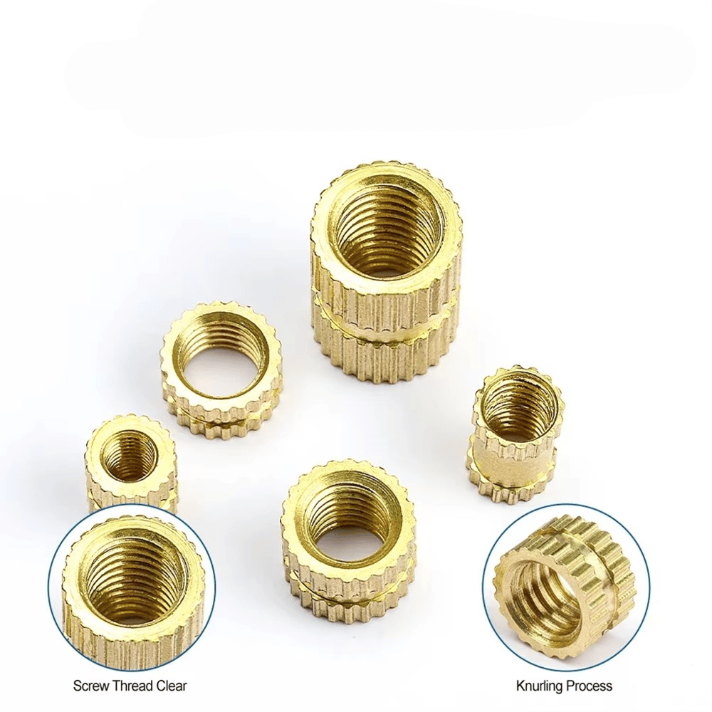 M3x5.3x12 Pirinç İnsert Somun 3D Baskı İçin Çakma Somun(50 Adet)