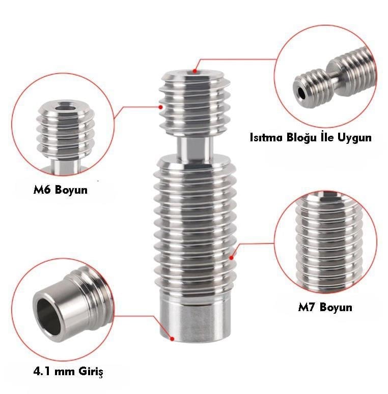 M6-M7 Setli Teflonlu Barrel(3x2 Teflonlu)