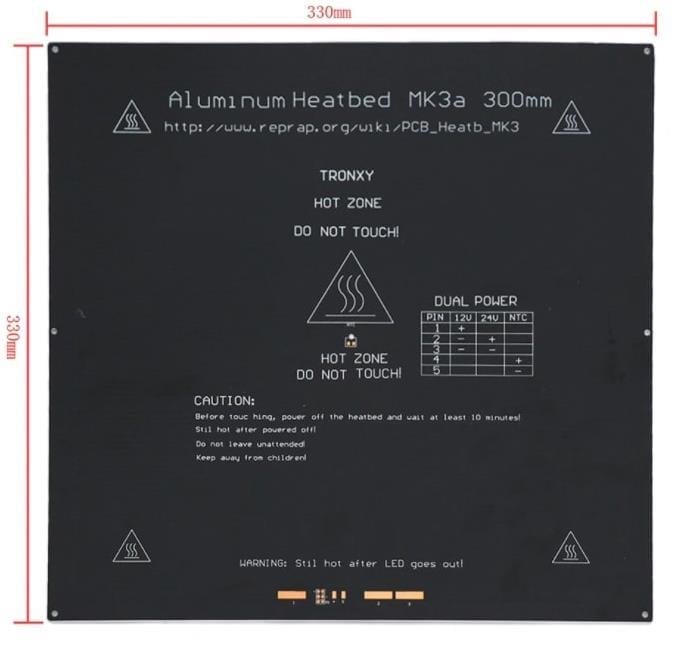 Mk2A 300x300 Alüminyum Isıtıcı Tabla