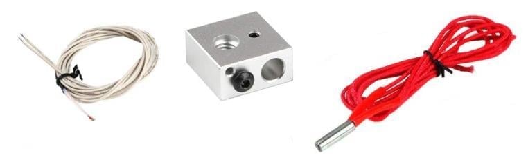 Mk8 Kare Blok+Termistör+12v Fişek Set