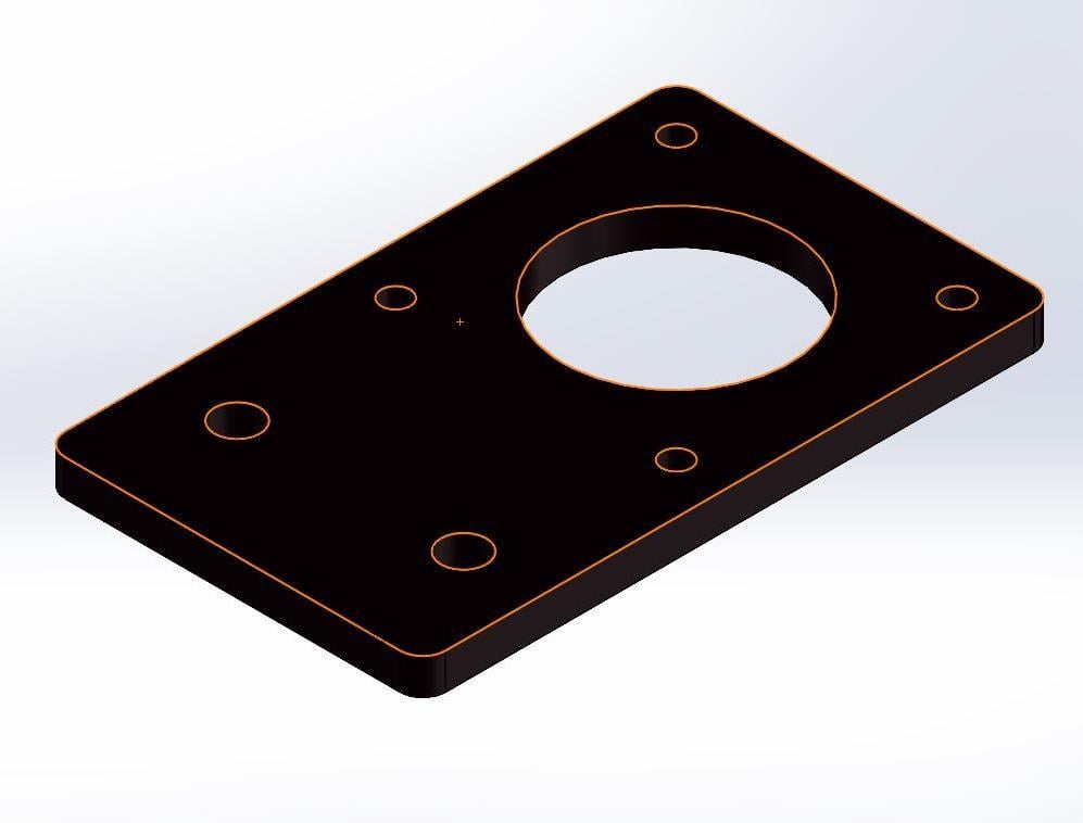 Nema 17 Düz Motor Tutucu Siyah Renk(30x30 Sigma İçin)