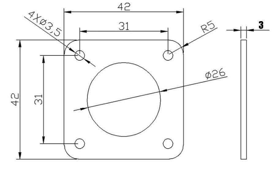 Nema 17 Mantar Titreşim Takozu 5 Adet(3mm)