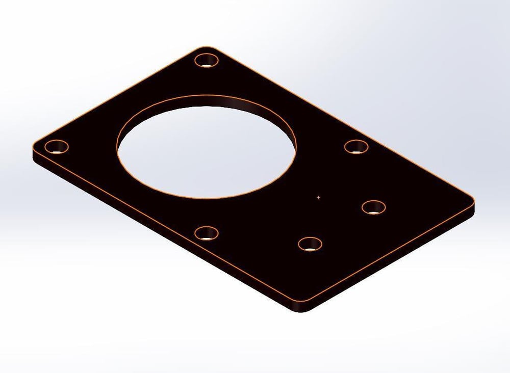 Nema 23 Düz Motor Tutucu Siyah(30x30 Sigma İçin)