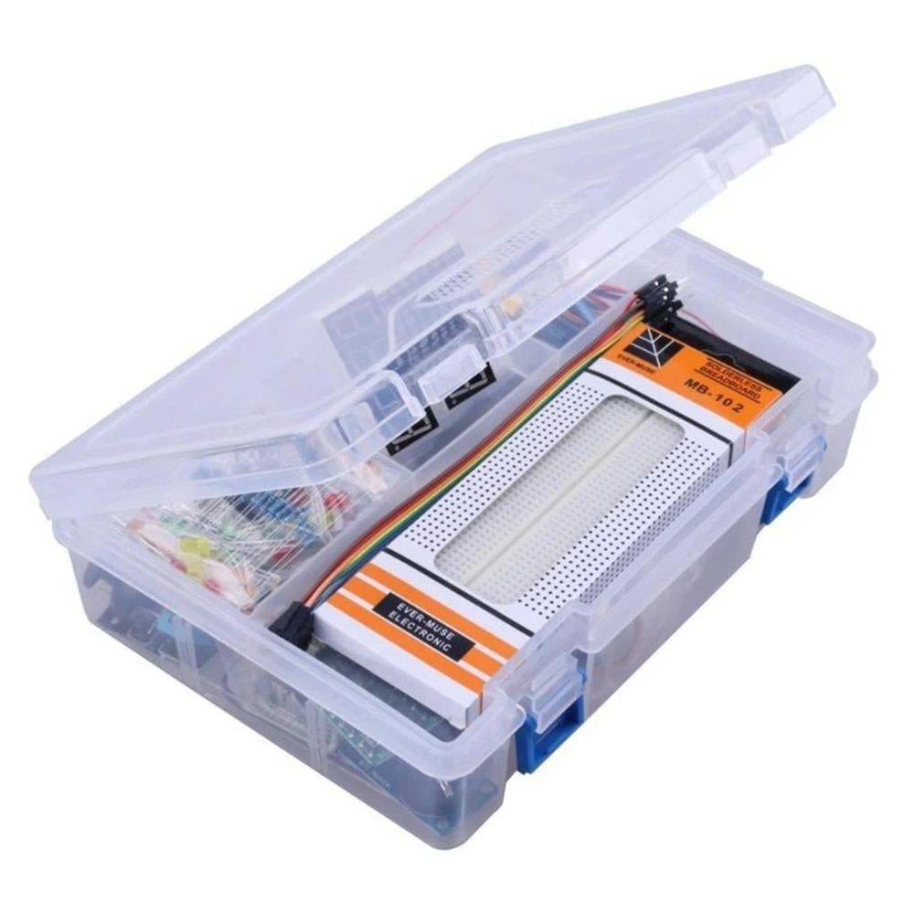 Plastik Malzeme (Arduino) Kutusu Organizer 23.4x16.8x6.2cm(Şeffaf)