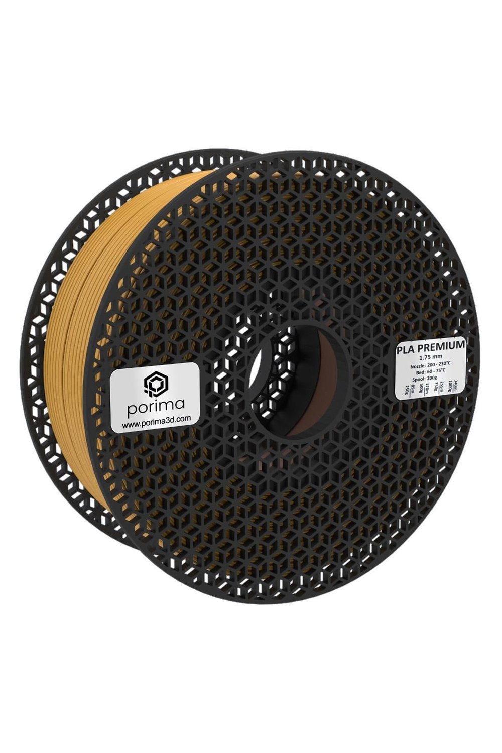 Porima PLA Premium 1.75mm Old But Gold Filament 1 Kg