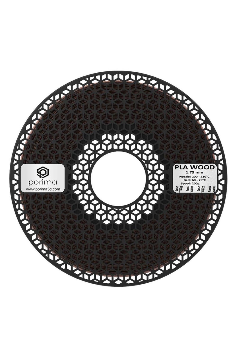 Porima PLA Wood Filament Walnut(Ceviz)1.75mm 1kg