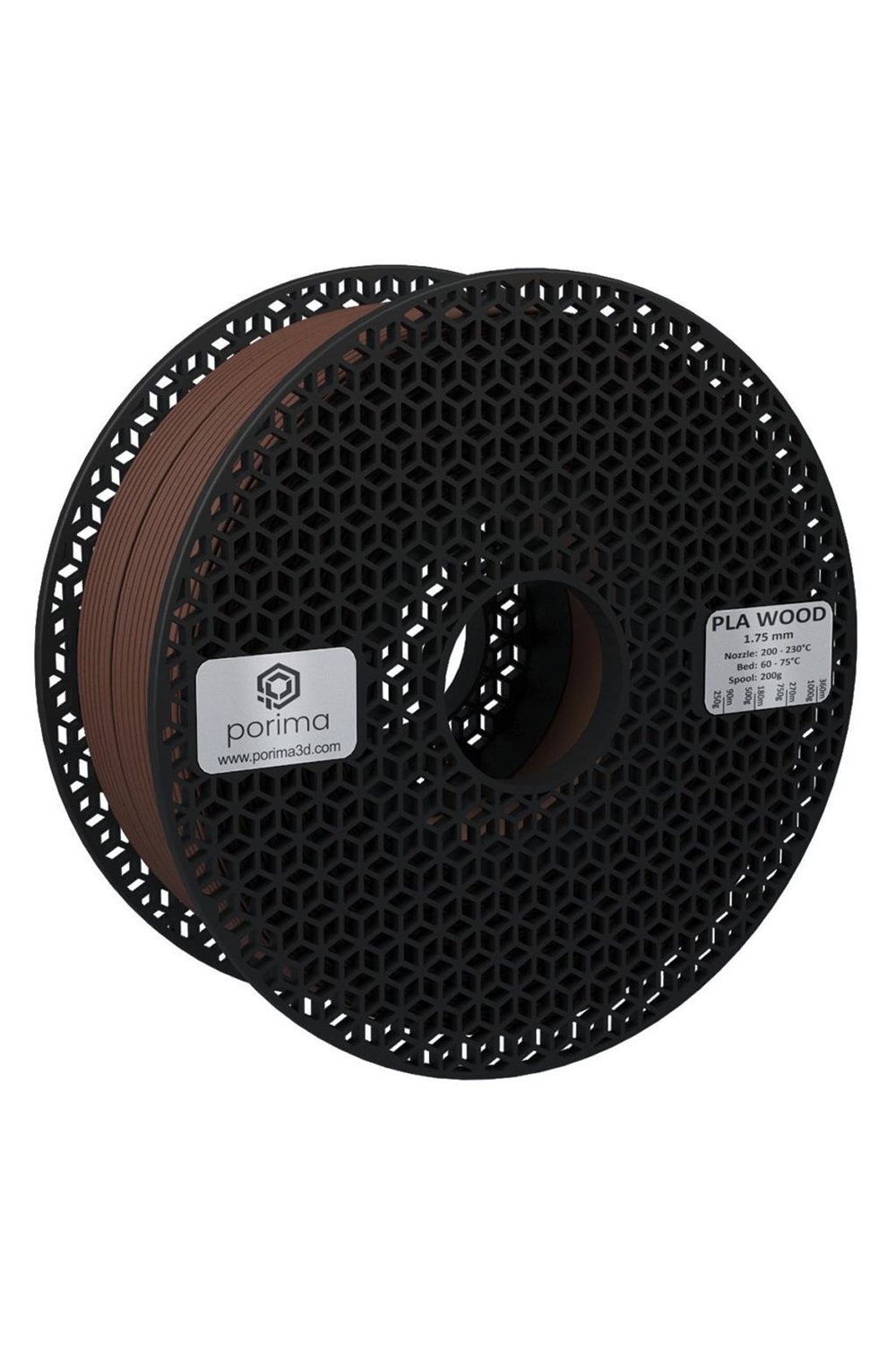 Porima PLA Wood Filament Walnut(Ceviz)1.75mm 1kg