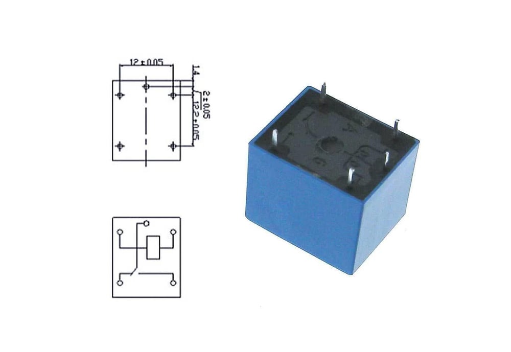 Röle 12VDC 250v 10A 5 Pin SRD SL C RELAY Mavi