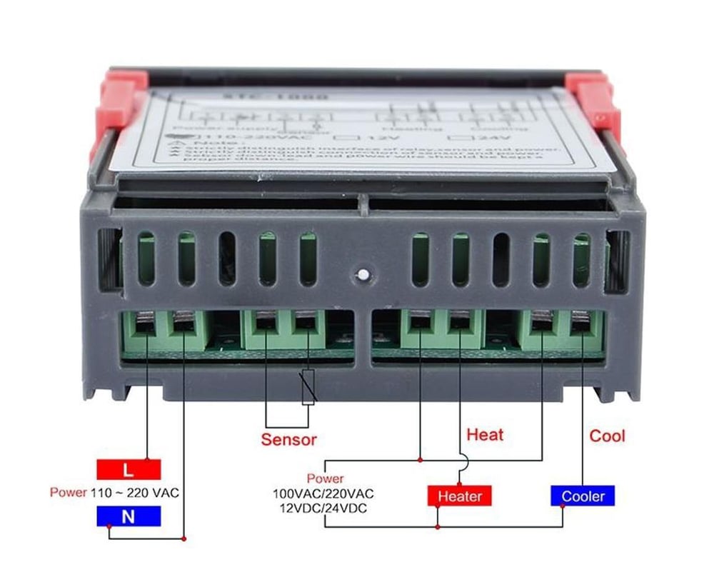 STC-1000 110-220V AC 2 Kanallı Dijital Termostat