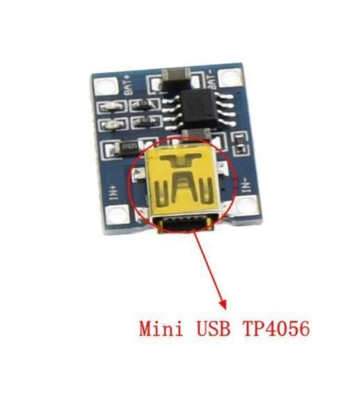 TP4056 1A Lipo – Li-on Pil Şarj Devresi Mini USB(Sarj Korumalı)