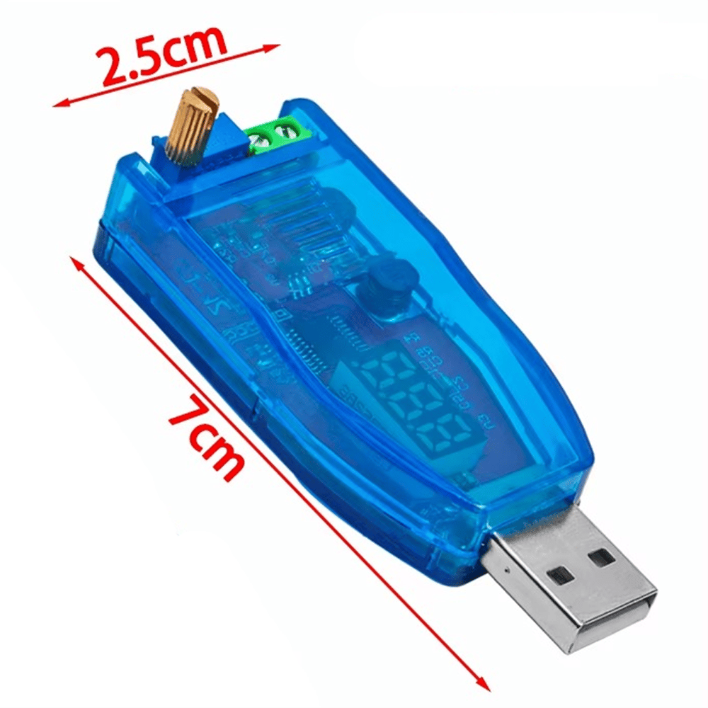 USB 5V Girişli 1-3.3-9-12-24V DC-DC Ayarlanabilir Voltaj Düşürücü ve Yükseltici-Yeşil Led