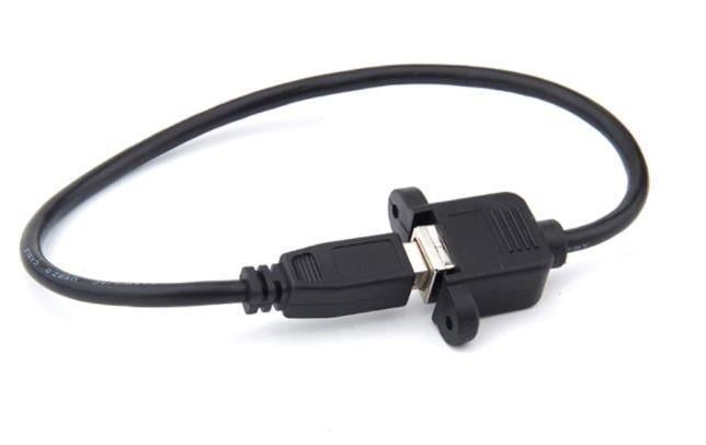 USB B Erkek to USB B Dişi Uzatma Kablosu - Panel Tipi - 30cm