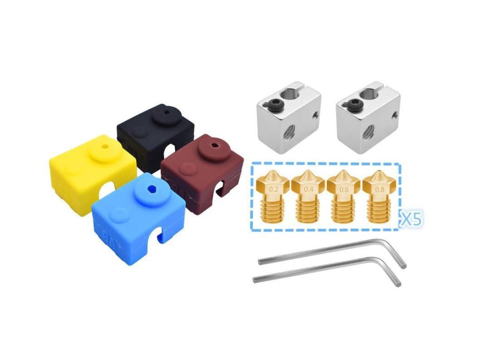 V6 Kare Blok+Nozzle+Silikon Çorap Seti