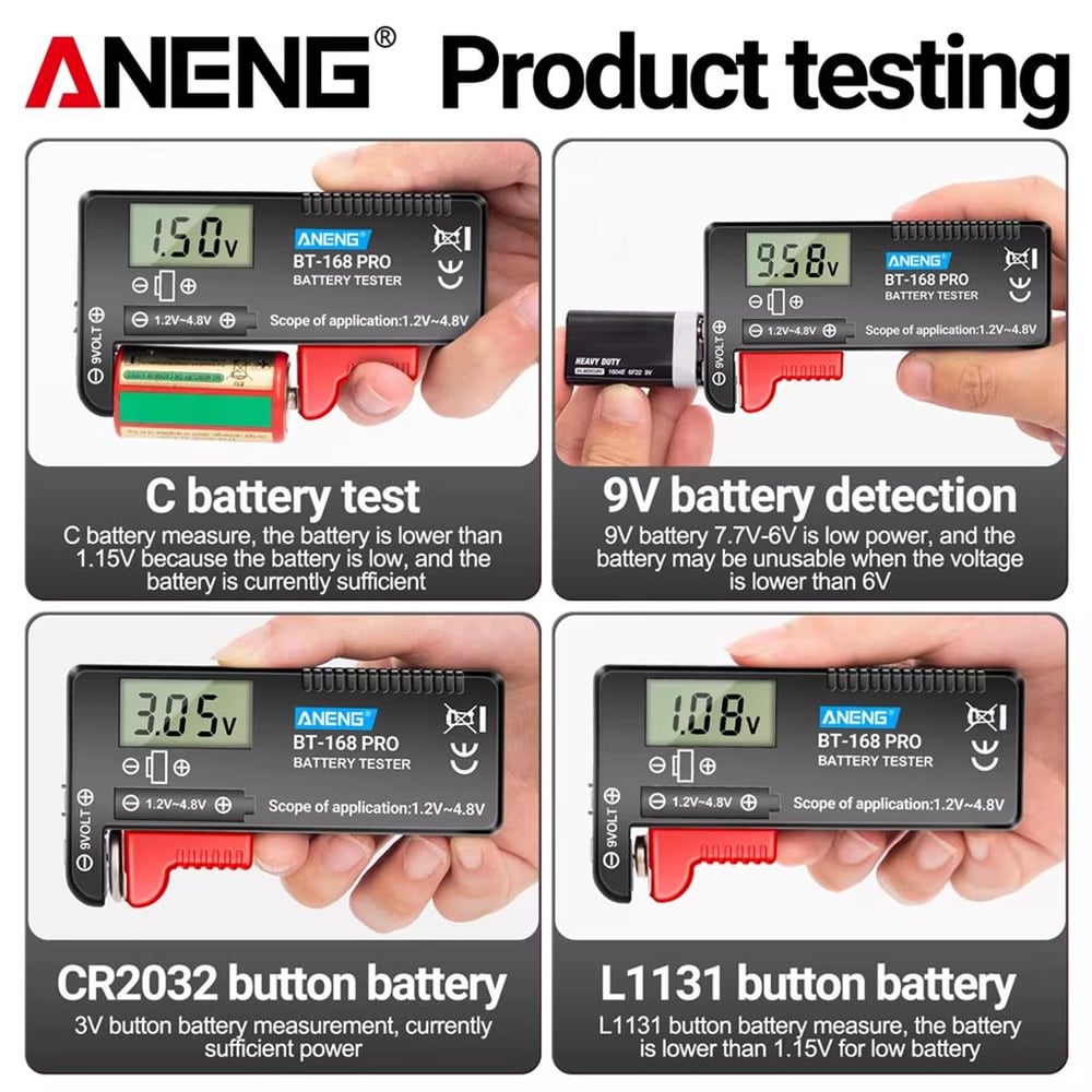 ANENG BT-168 PRO Pil Test Cihazı