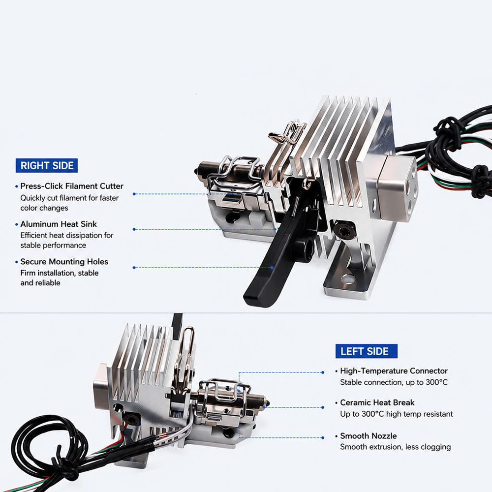 Anycubic Kobra X Uyumlu Hotend ve Kesici Gövde Full Takım-Ace Gen2