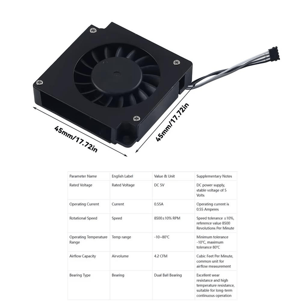 Bambu Lab H2D 4510 Hotend Blower Fan