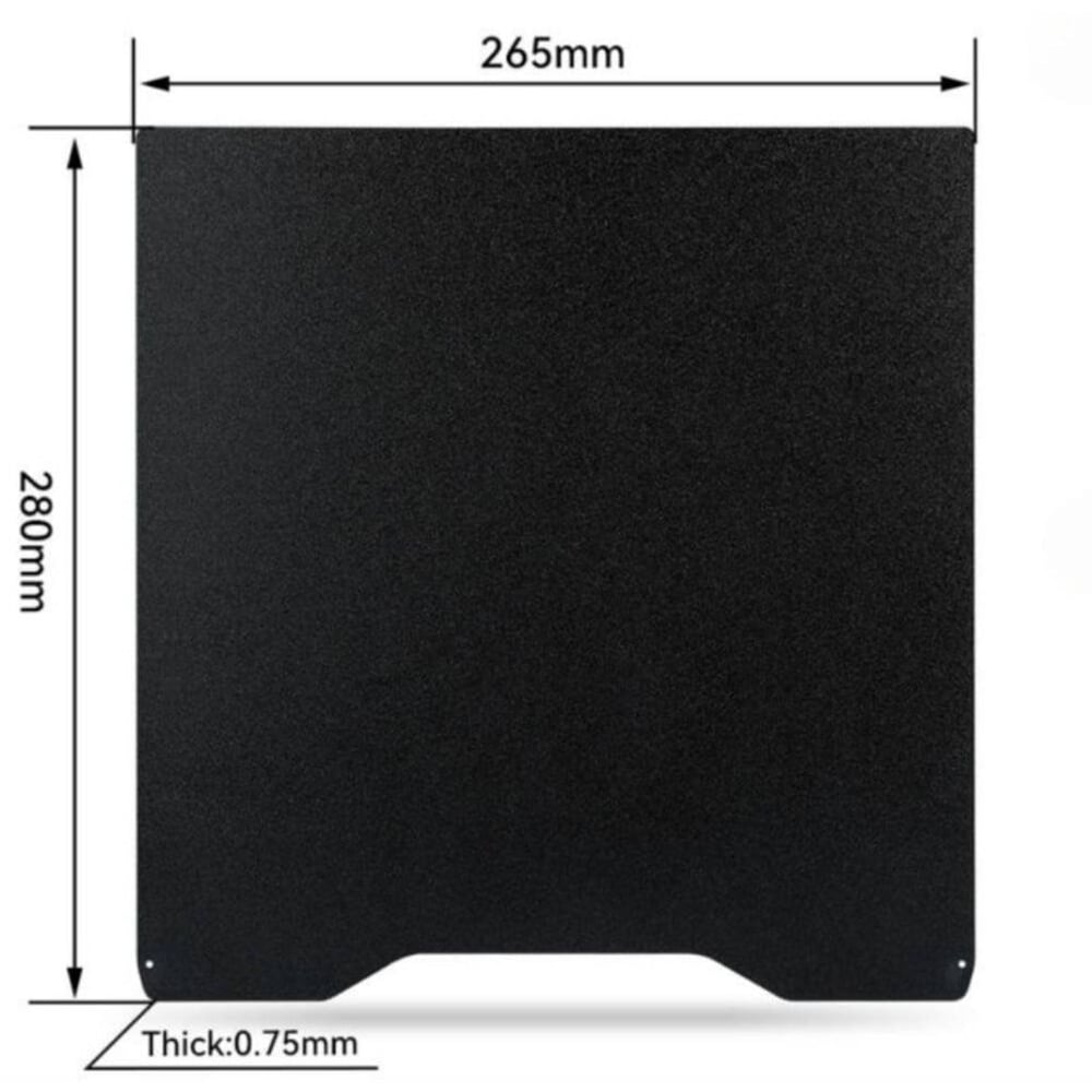 Creality Hi Çift Taraflı Siyah Pütürlü Pei Tabla-265x280mm