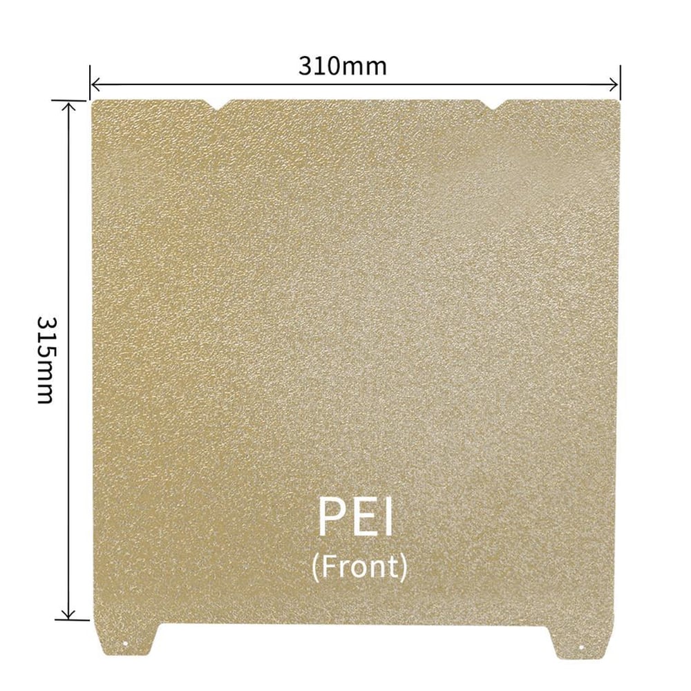 Creality K1 Max Çift Taraflı Pütürlü Pei Yay Çeliği Tabla-310x315mm