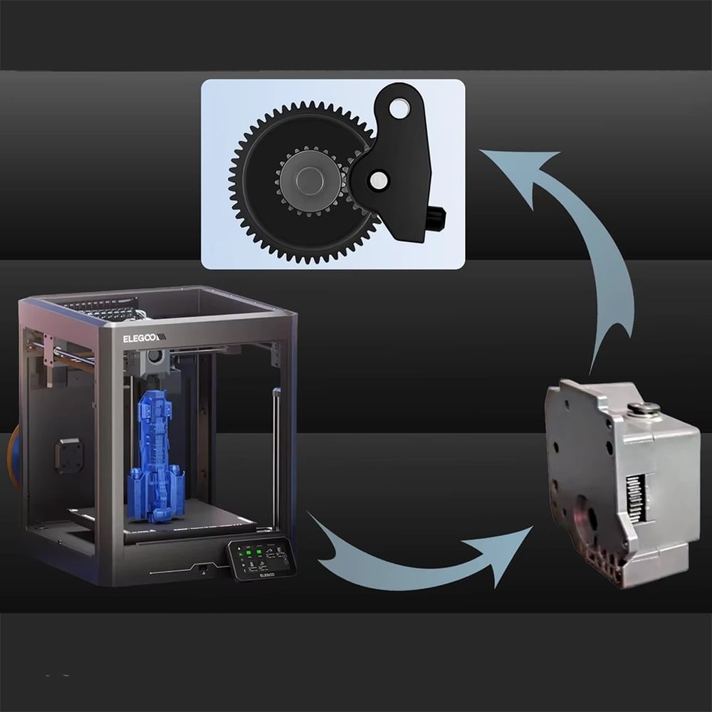 Elegoo Centauri Carbon Sertleştirilmiş Çelik Extruder Dişli Seti