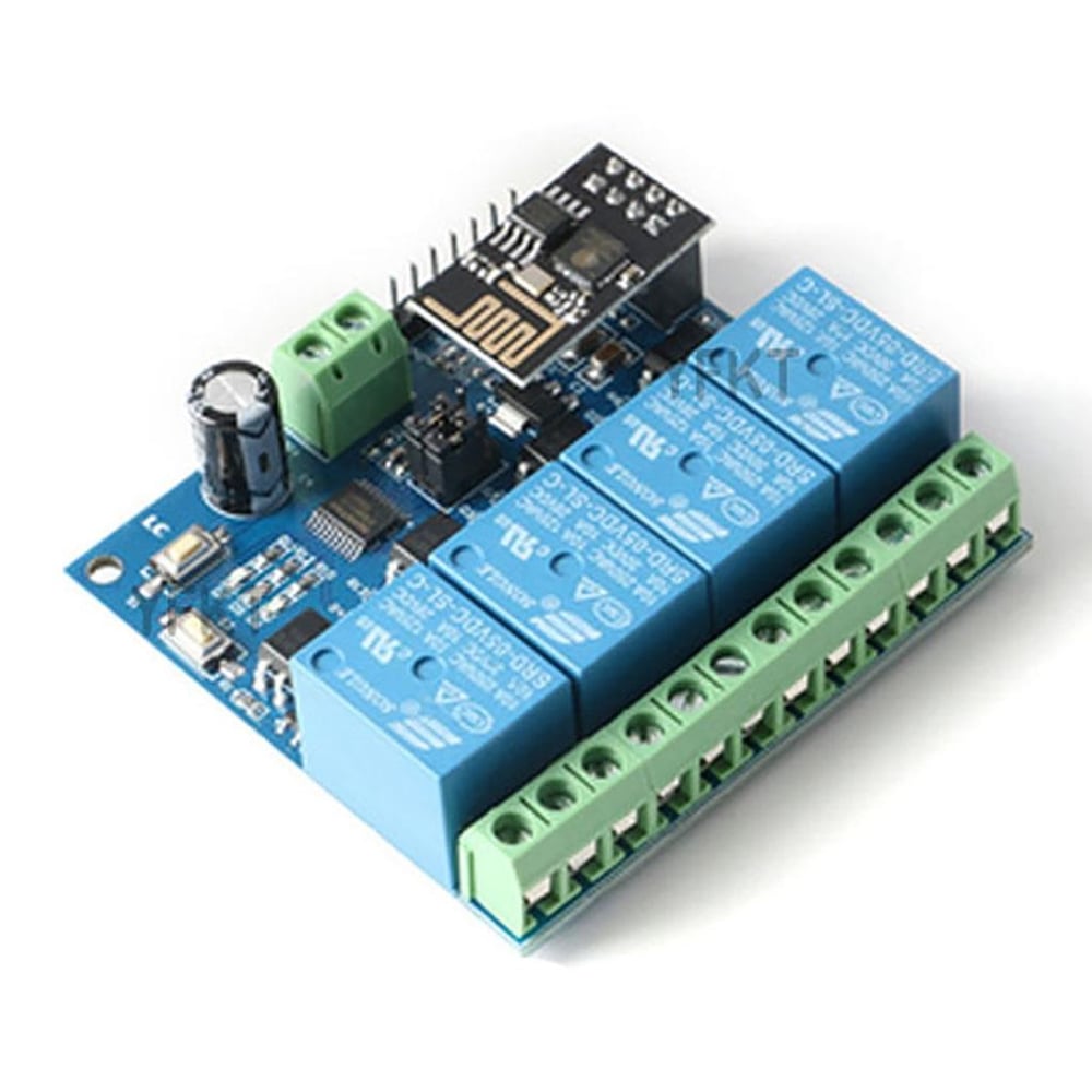 ESP8266 ESP-01S 5V 4Kanal Wifi Röle Modülü-ESP8266 Dahil