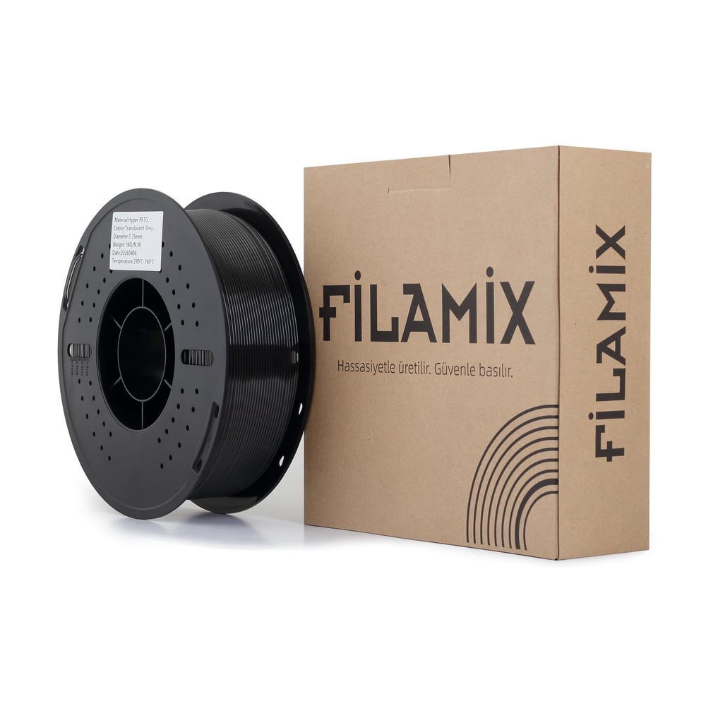 Filamix Rapid Petg Filament 1.75mm 1Kg Transparan Gri