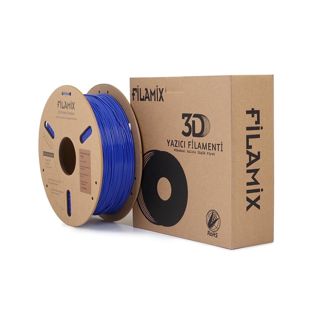 Filamix TPU 95A Filament 1.75mm 1Kg-Mavi