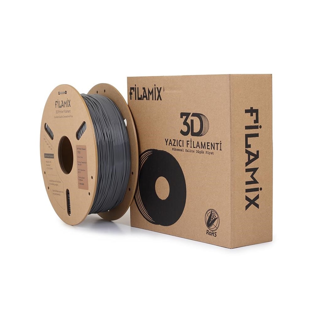 Filamix TPU 95A Filament 1.75mm 1Kg-Gri