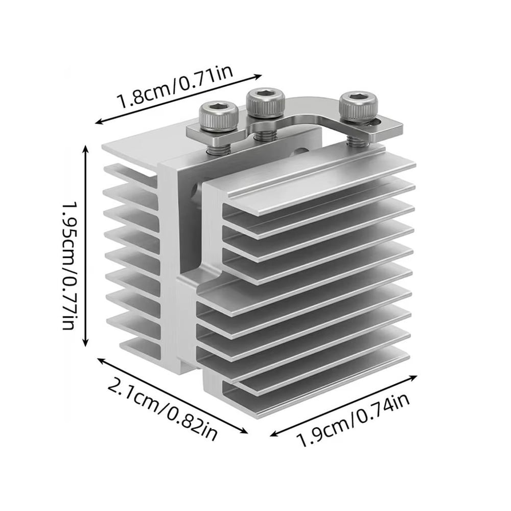Flashforge AD5X Hotend Üst Soğutucu Blok-Gümüş