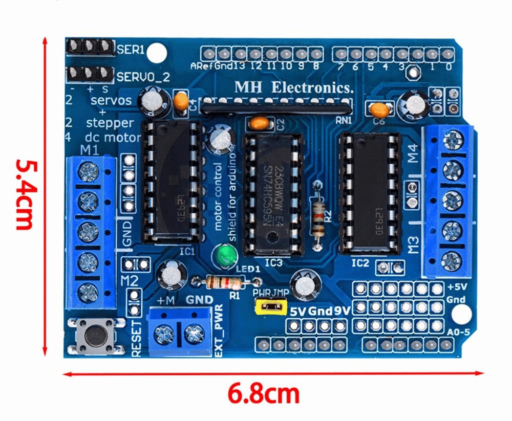 L293D Arduino Dört Motor Sürücü Shield