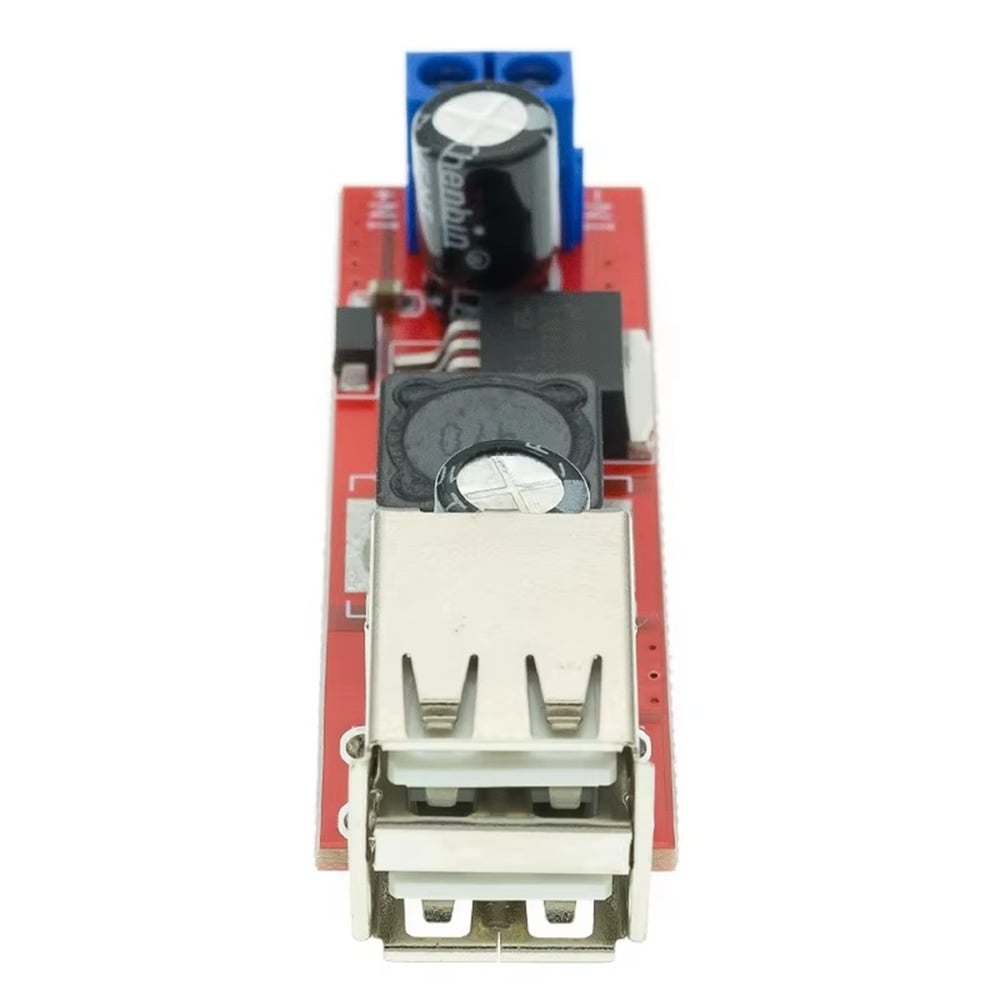 LM2596 Çift USB Çıkışlı Voltaj Düşürücü Regülatör-6-40V Girişli-USB 5V Çıkışlı