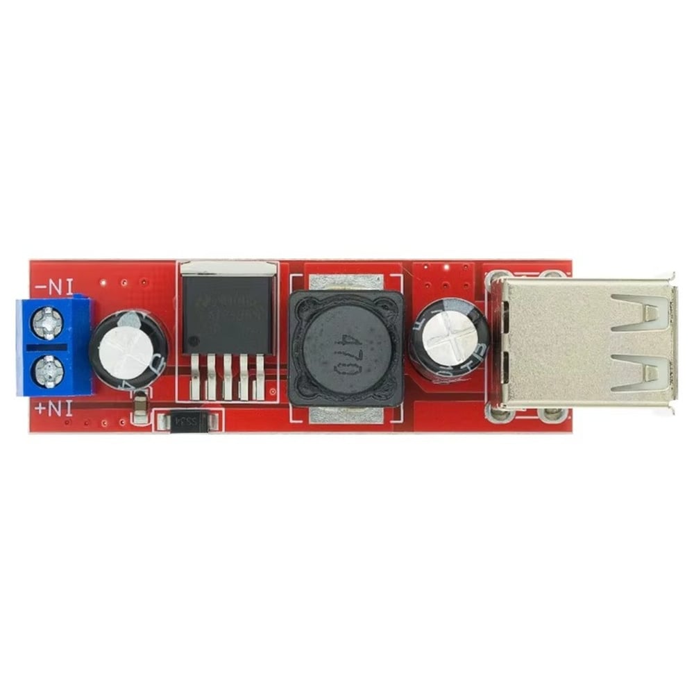LM2596 Çift USB Çıkışlı Voltaj Düşürücü Regülatör-6-40V Girişli-USB 5V Çıkışlı