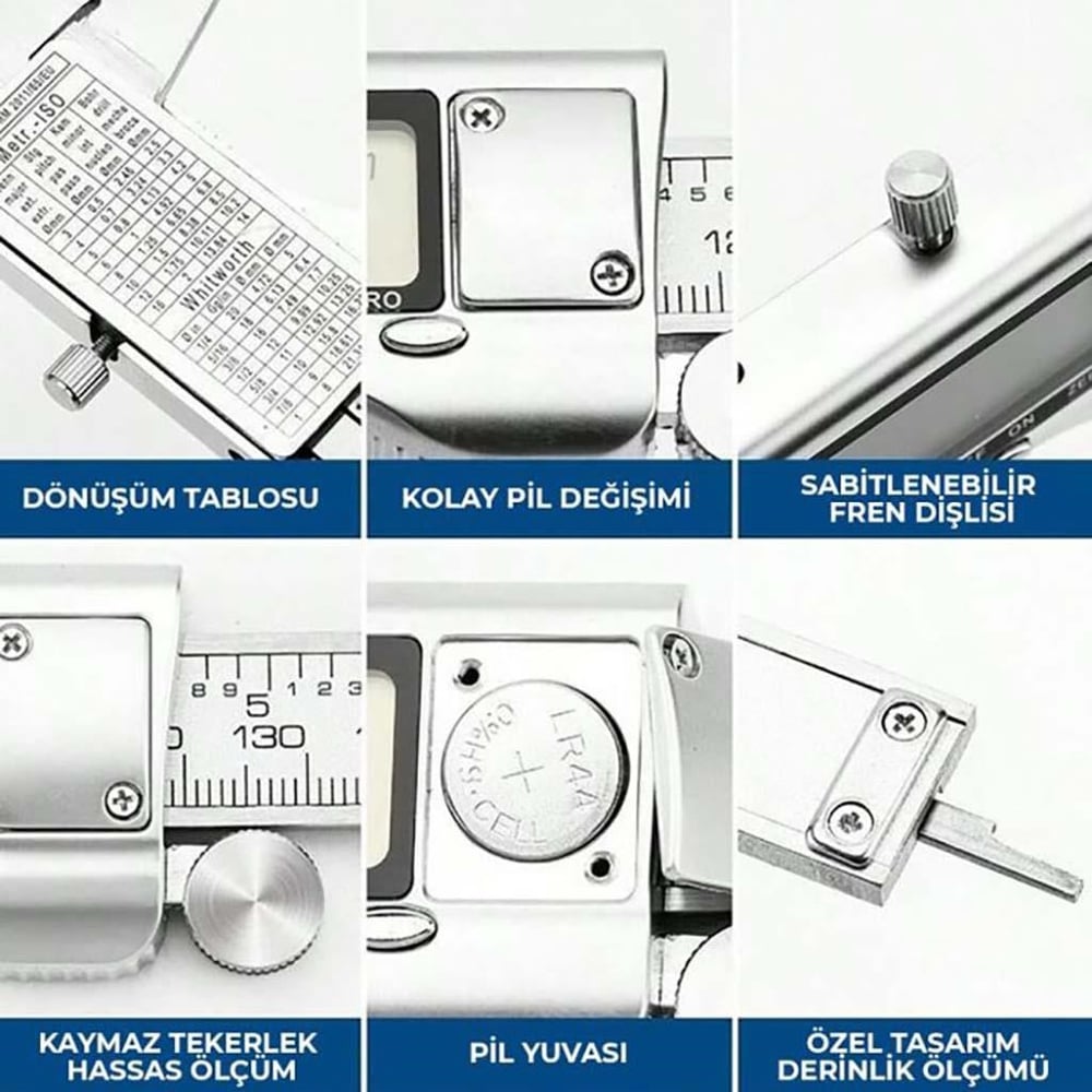 Paslanmaz Çelik Dijital Kumpas-150mm