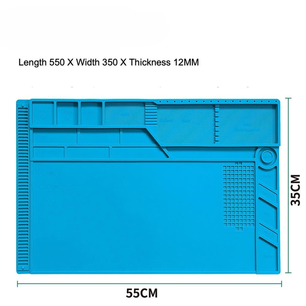 S-180 Antistatik ESD Silikon Manyetik Tamir Pedi-Lehimleme Matı-550x350mm