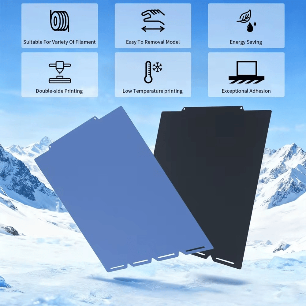 Snapmaker U1 Çift Taraflı Düşük Sıcaklık Soğuk Baskı Yüzeyi-Siyah-270x270mm