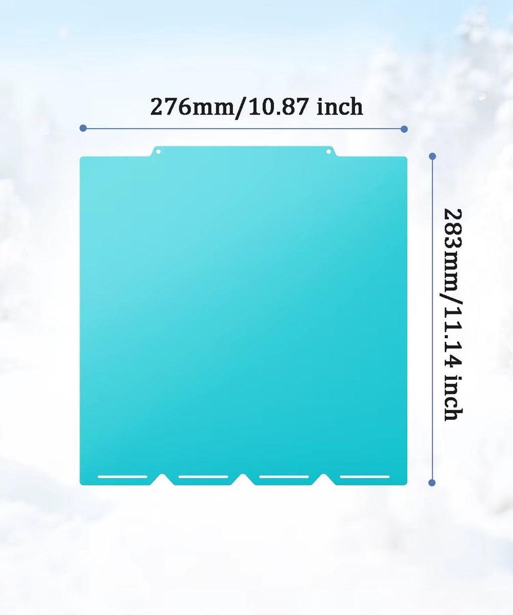 Snapmaker U1 Çift Taraflı Düşük Sıcaklık Soğuk Baskı Yüzeyi-Mavi-270x270mm